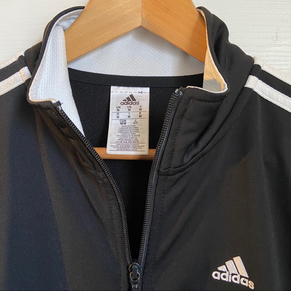 ADIDAS Classic Black Zip-Up Jacket